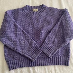 Chunky knit purple sweater